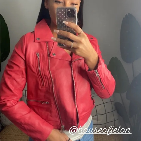 MARSALA FAUX LEATHER JACKET - Picture 5 of 6